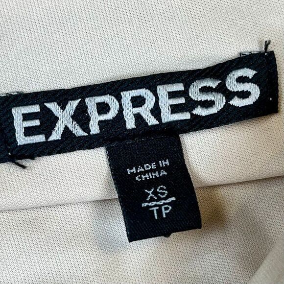 Express Tan Gold Deep V Neck Sleeveless Dress w Sequins XS - Picture 5 of 11